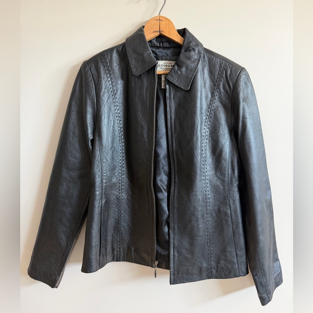 Vintage lambskin leather jacket